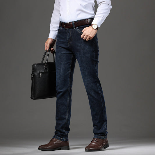 Jeans Homme Extensible – Coupe Large Business Casual Automne/Hiver