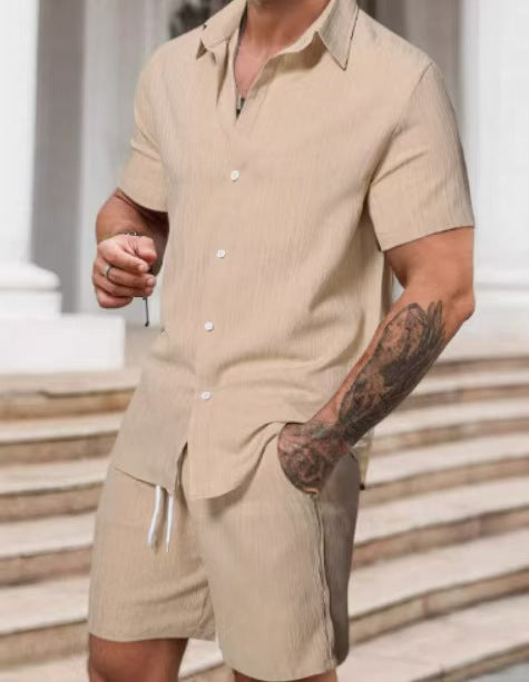 Costume décontracté homme – Ensemble rayé imprimé