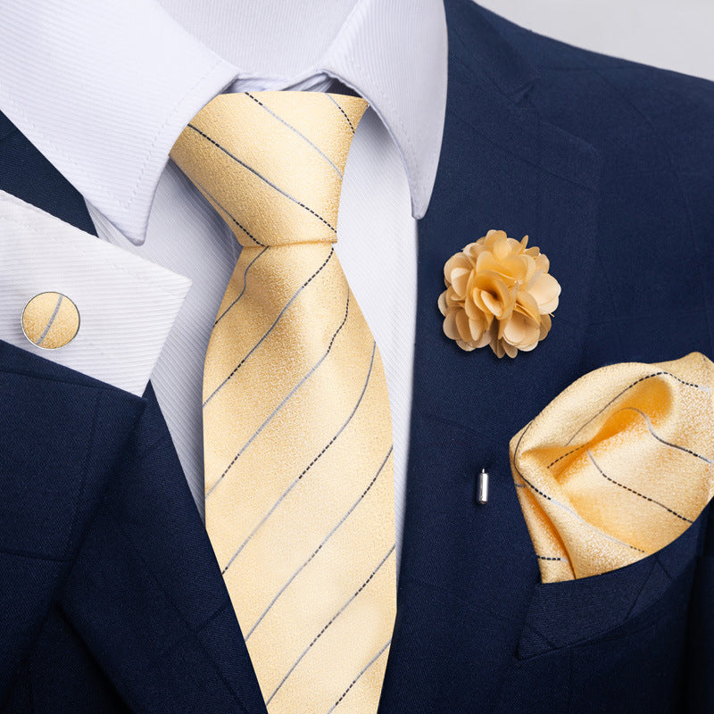 Set de 8 accessoires homme : cravate, pochette et nœud papillon – Élégance complète pour costume