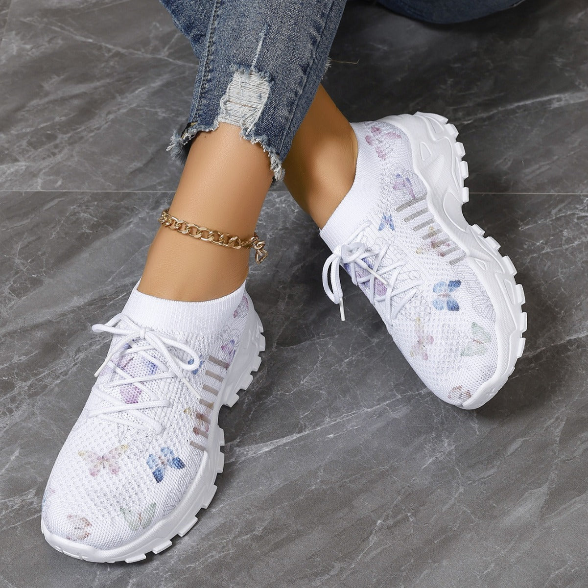 Sneakers tissées légères – antidérapantes & résistantes