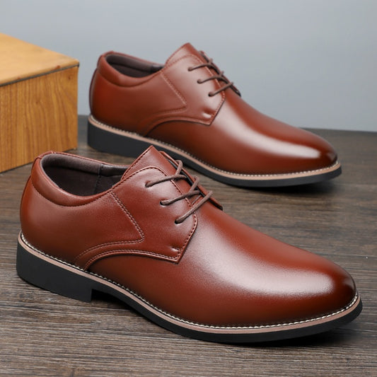 Chaussures en Cuir Noir pour Homme – Grande Taille, Élégance Formelle