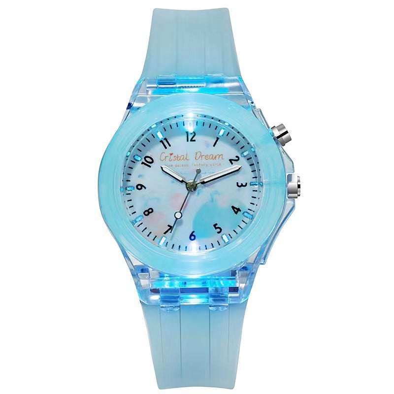 Montre Enfant Silicone Motif Fruit Lumineux – Bracelet Coloré & Quartz