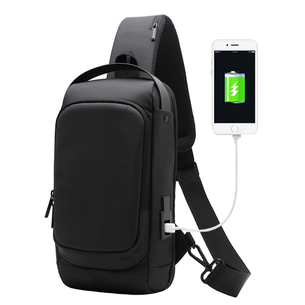 Sac bandoulière homme sport avec port USB – Sac à épaule compact et moderne