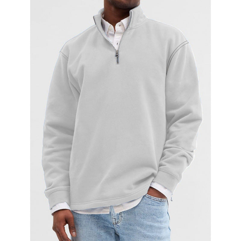 Pull zippé col montant homme – Style outdoor et tendance – Marque internationale