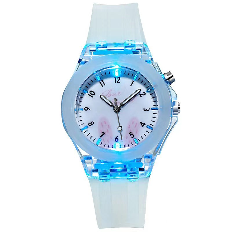 Montre Enfant Silicone Motif Fruit Lumineux – Bracelet Coloré & Quartz