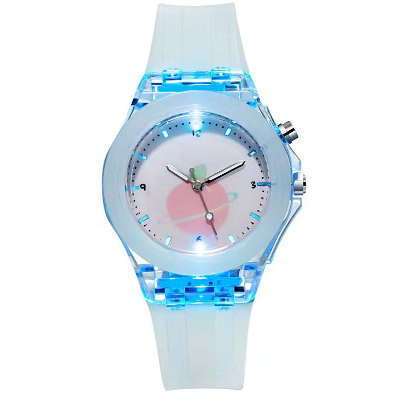Montre Enfant Silicone Motif Fruit Lumineux – Bracelet Coloré & Quartz