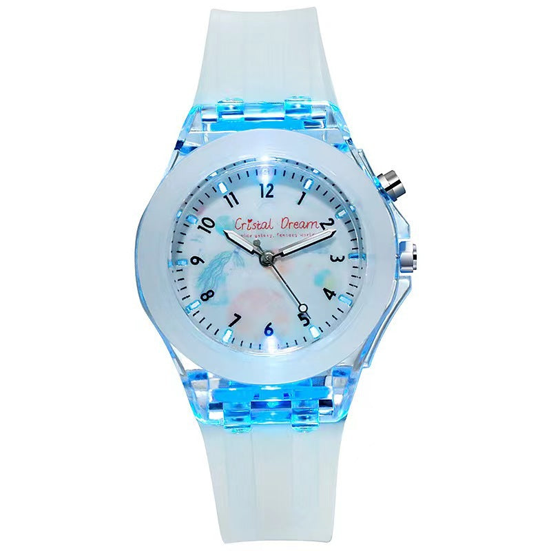Montre Enfant Silicone Motif Fruit Lumineux – Bracelet Coloré & Quartz