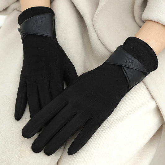 Gants en polaire avec nœud pour femme – chauds et tactiles