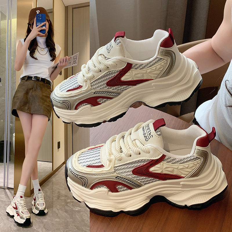 Sneakers d’été mesh respirant – look casual surélevé