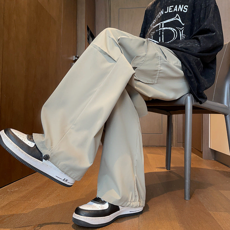 Pantalon Homme Style Hong Kong – Coupe Droite Loose Casual