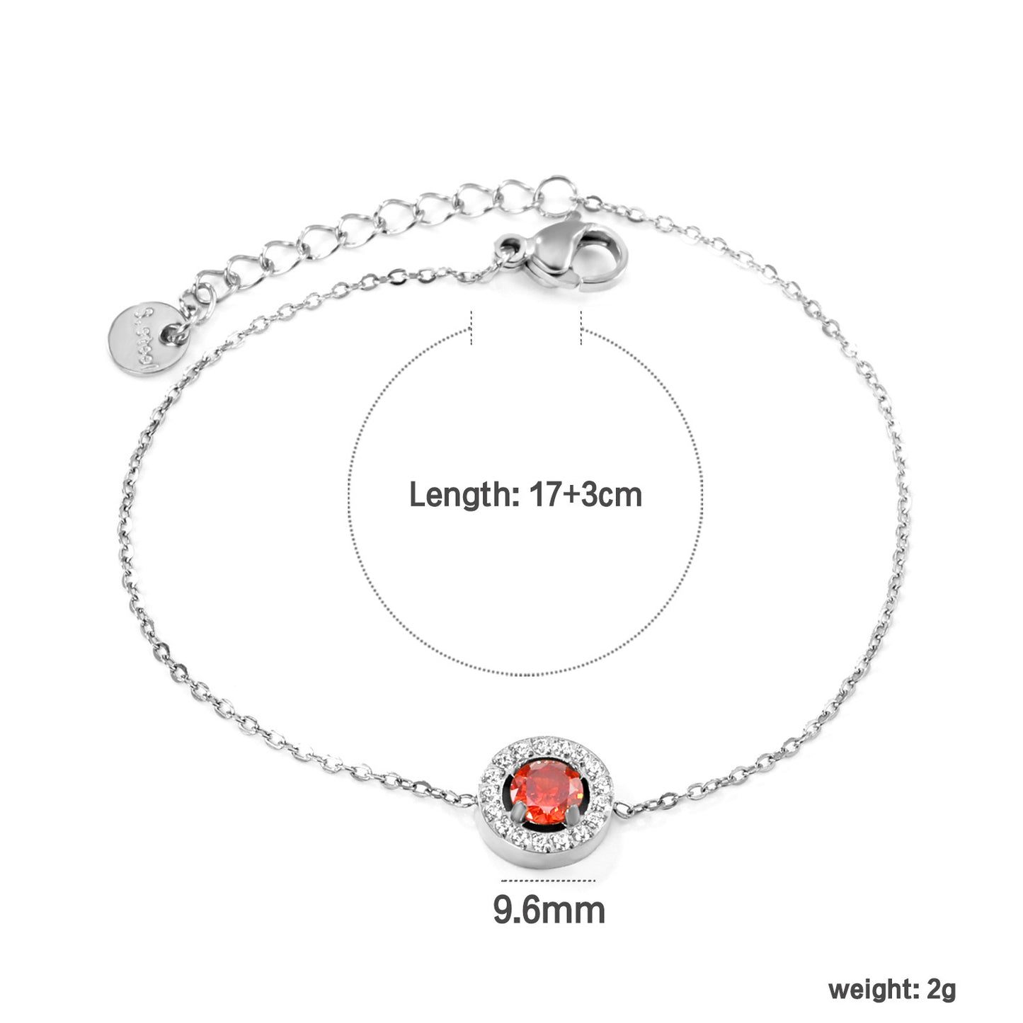 Bracelet rond en acier inoxydable – style européen et américain