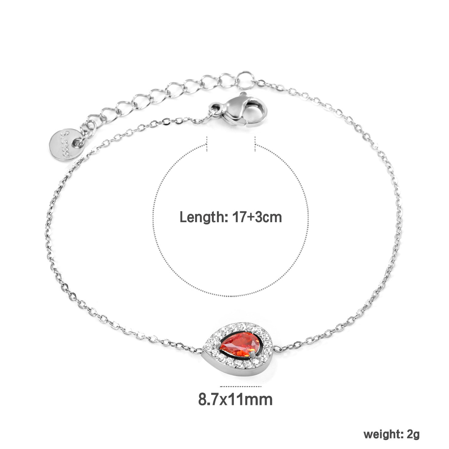 Bracelet rond en acier inoxydable – style européen et américain