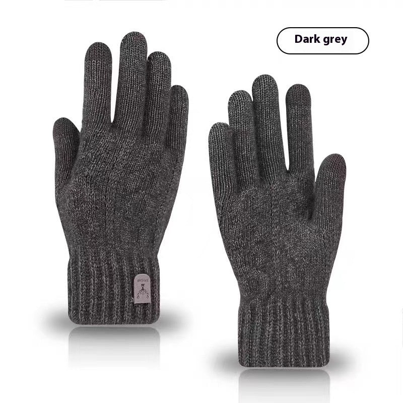 Gants homme en laine tricotée – Anti-froid pour conduite et activités extérieures