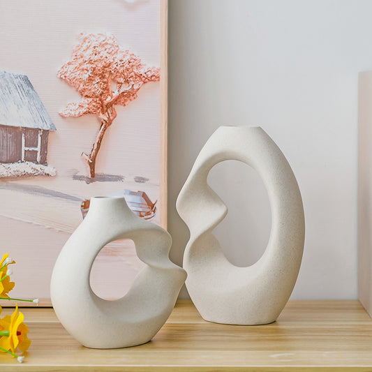 Vase en céramique décoratif pour la maison – Ornement moderne pour salon ou bureau