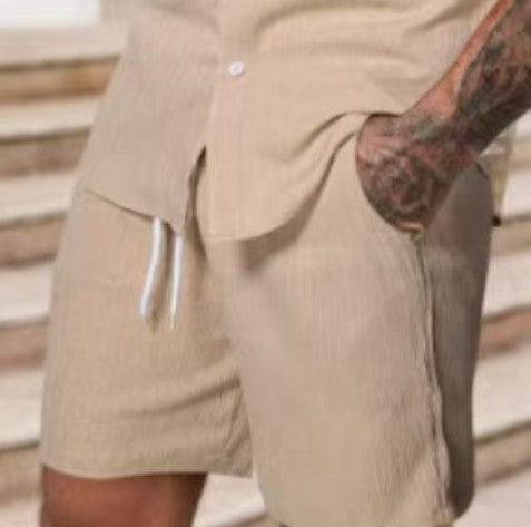 Costume décontracté homme – Ensemble rayé imprimé