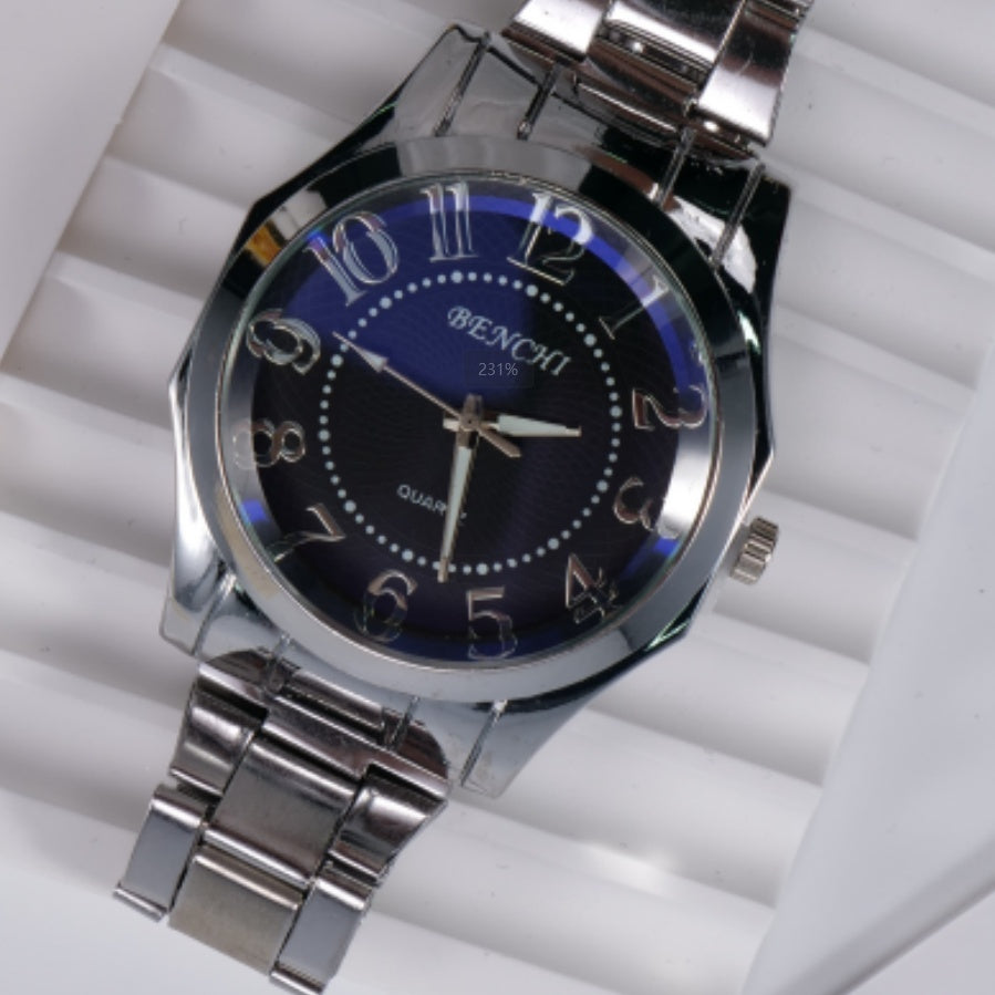 Montre Homme Quartz Sport – Bracelet Acier Inoxydable, Design Moderne