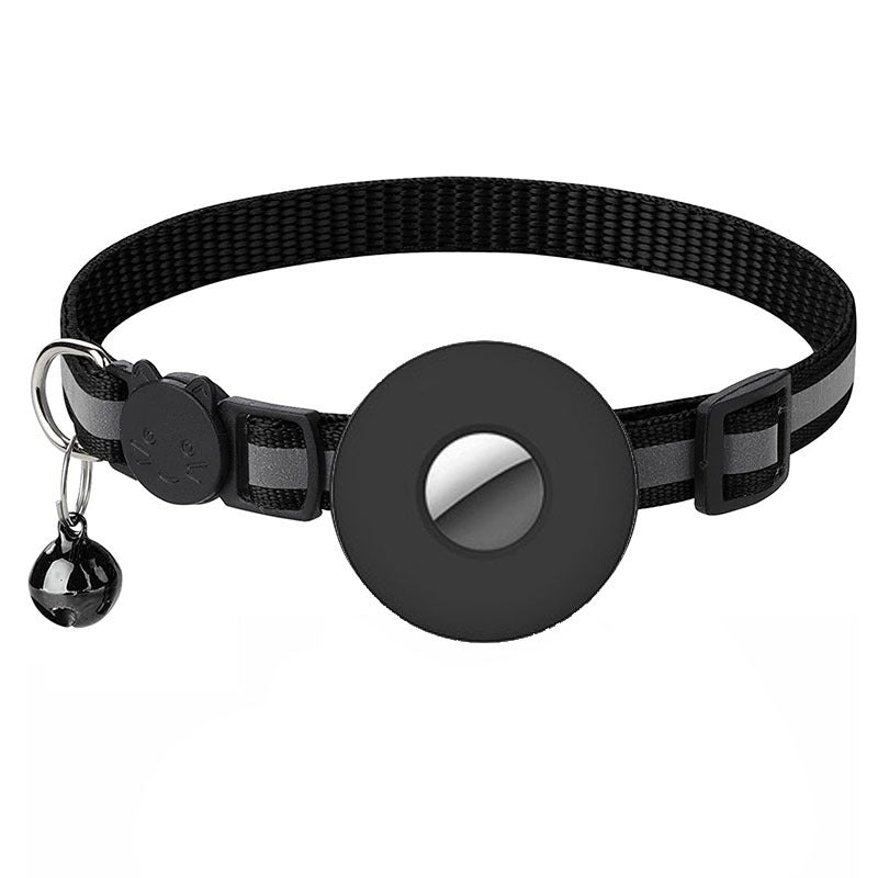 🐾 Collier Réfléchissant avec Support AirTag et Clochette – Anti‑perte pour Chats & Chiens