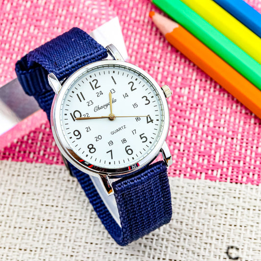 Montre Numérique Enfant Style Coréen – Bracelet en Toile Respirant