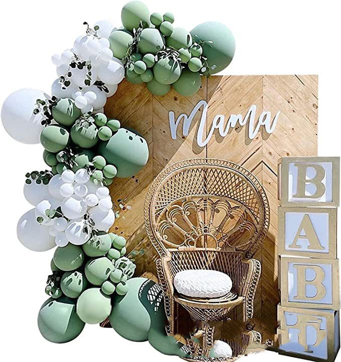 Kit Guirlande de Ballons Vintage Avocado Green – 118 Pièces