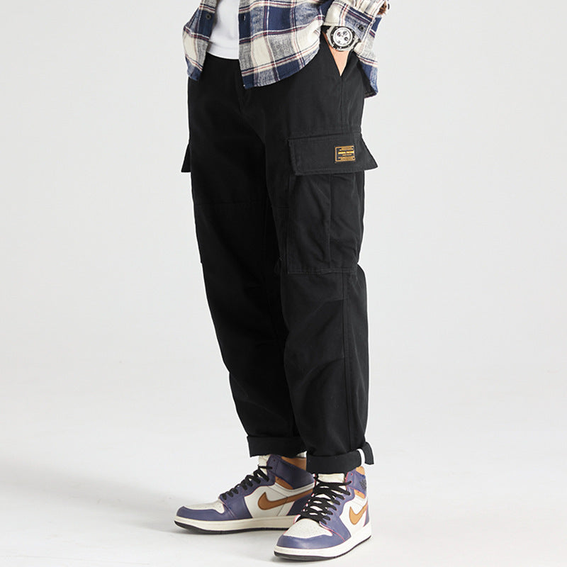 Pantalon Homme Casual – Coupe Loose avec Grandes Poches