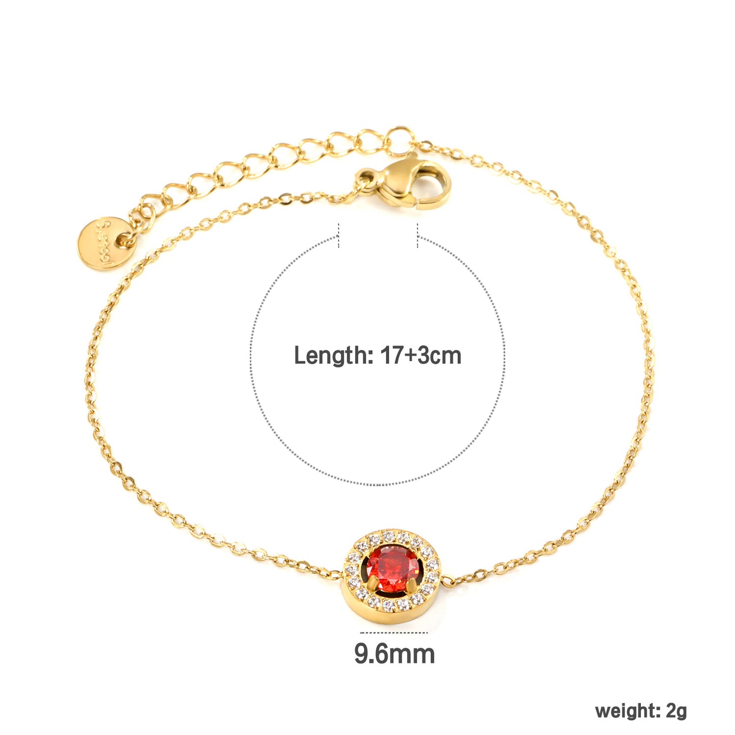 Bracelet rond en acier inoxydable – style européen et américain