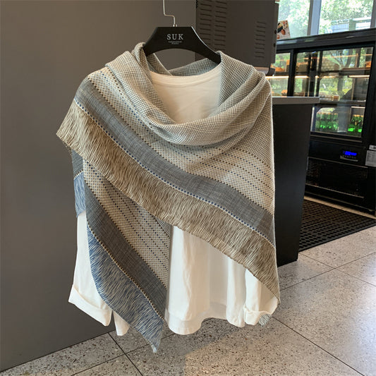 Grand foulard léger anti-UV – soie synthétique