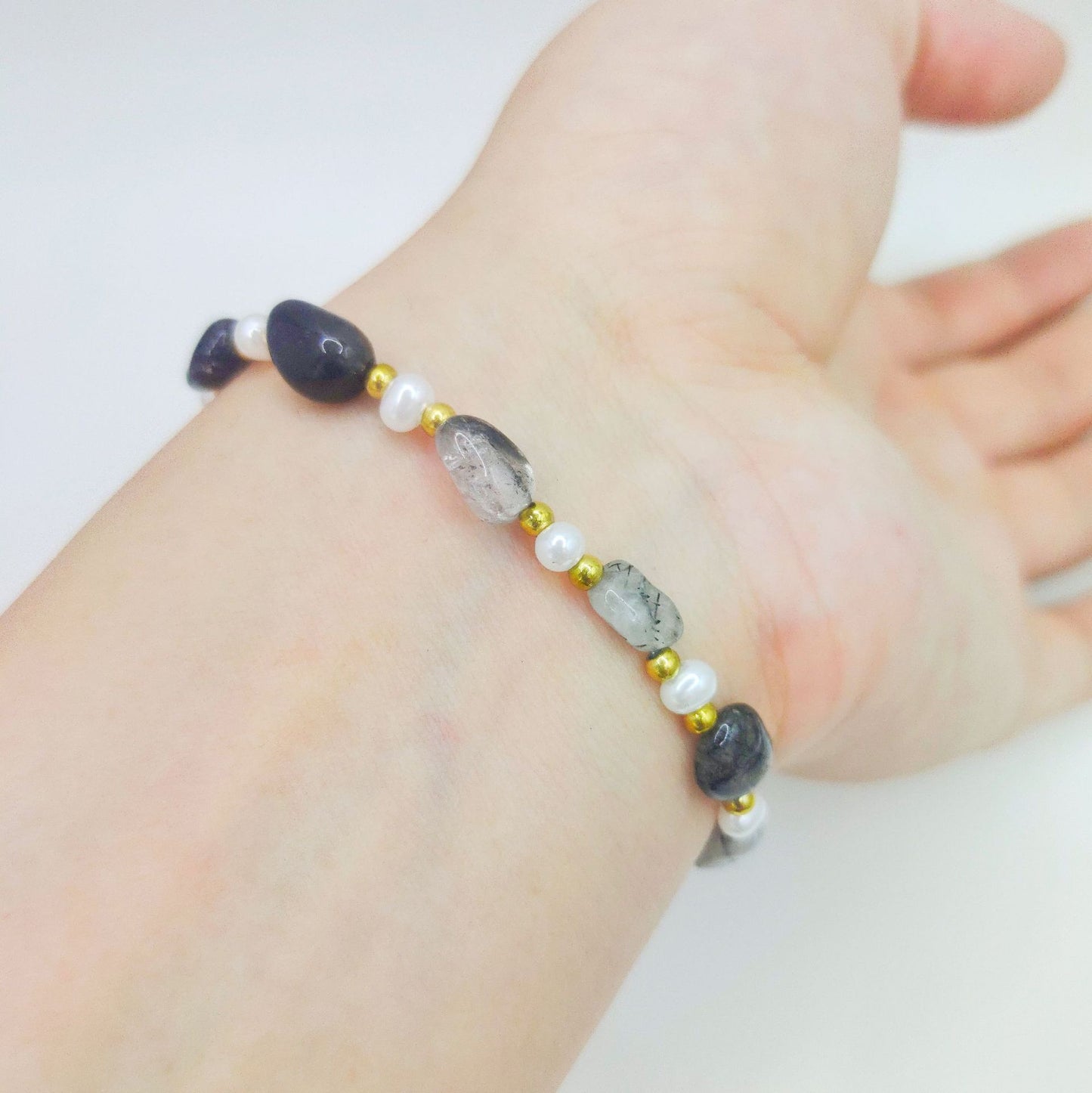 Bracelet perles, cristaux & pierres – style européen