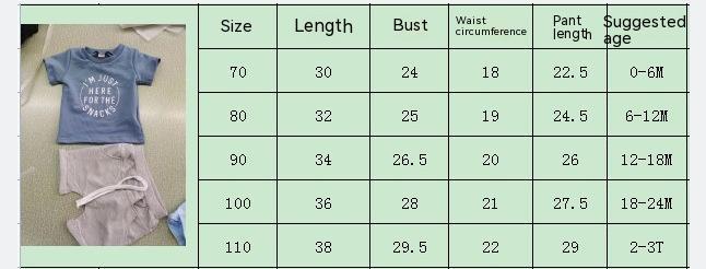 Ensemble été bébé style western – Haut imprimé lettres et shorts assortis