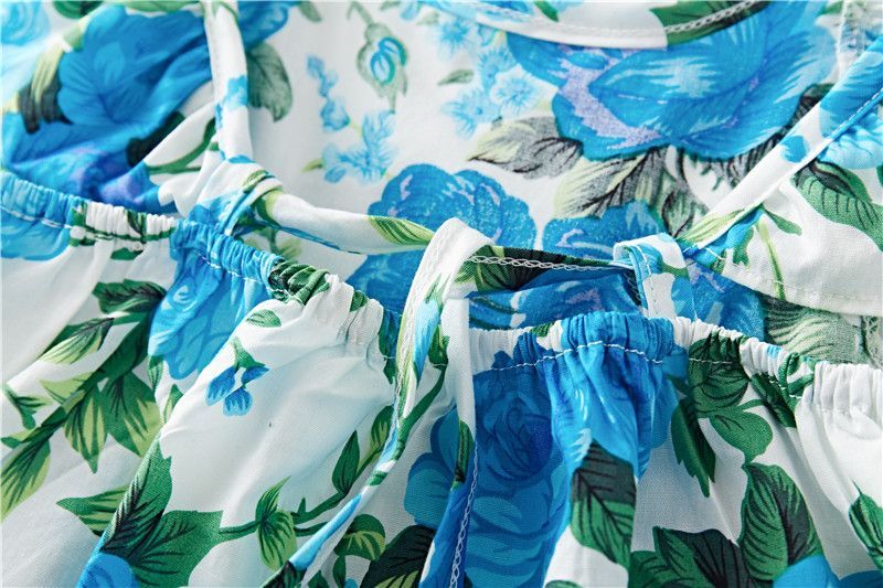 Robe en coton imprimé floral pour bébé fille – Robe à volants charmante