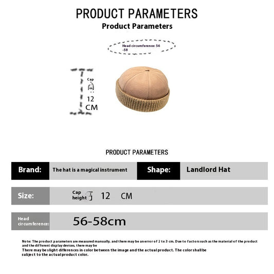 Béret en velours daim pour homme – Chapeau melon style rétro automne/hiver