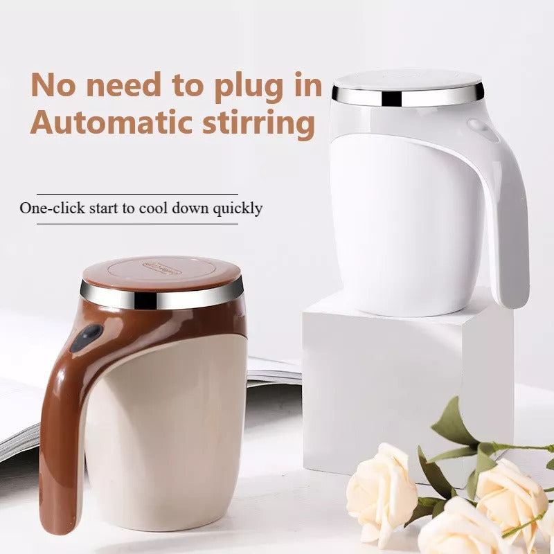 Tasse à Mélangeur Automatique Rechargeable – Mélangeur Électrique pour Café, Thé et Milkshake
