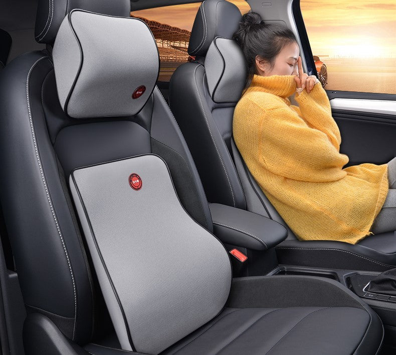 Support lombaire & appuie-tête voiture – Coussin mémoire de forme confort dos et nuque