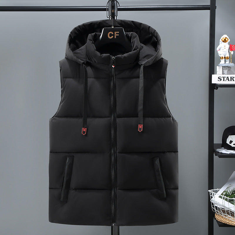 Gilet homme épaissi chaud uni – Vêtement sans manches confortable