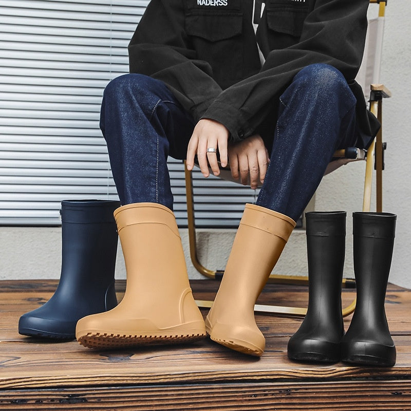 Chaussures Mi-Mollet Homme Étanches – Semelle Antidérapante, Confort et Style Urbain