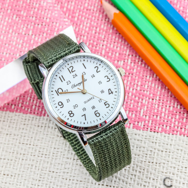 Montre Numérique Enfant Style Coréen – Bracelet en Toile Respirant