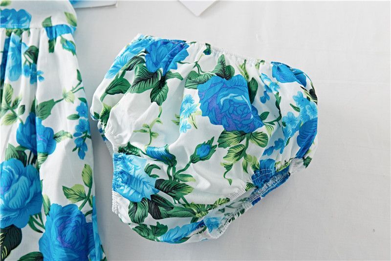 Robe en coton imprimé floral pour bébé fille – Robe à volants charmante