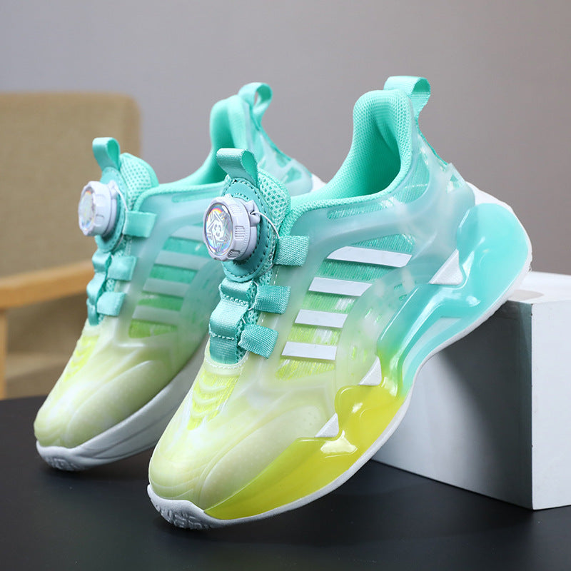 Chaussures de sport pour enfants à bouton rotatif – Semelle souple et antidérapante