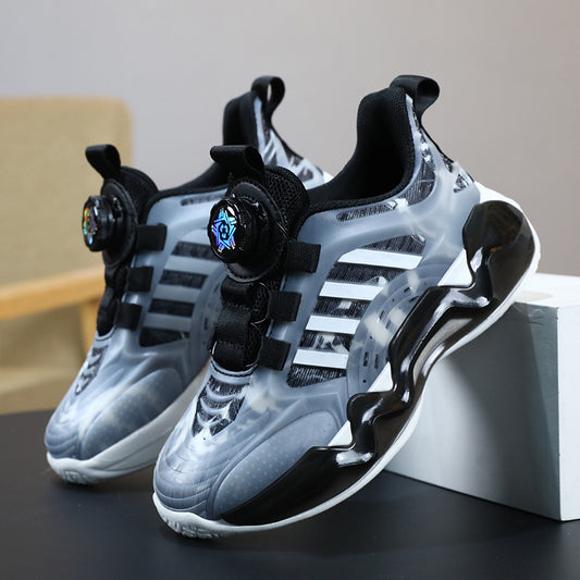 Chaussures de sport pour enfants à bouton rotatif – Semelle souple et antidérapante