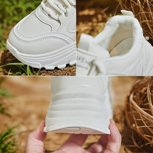 Sneakers compensées en cuir – sport & étudiant