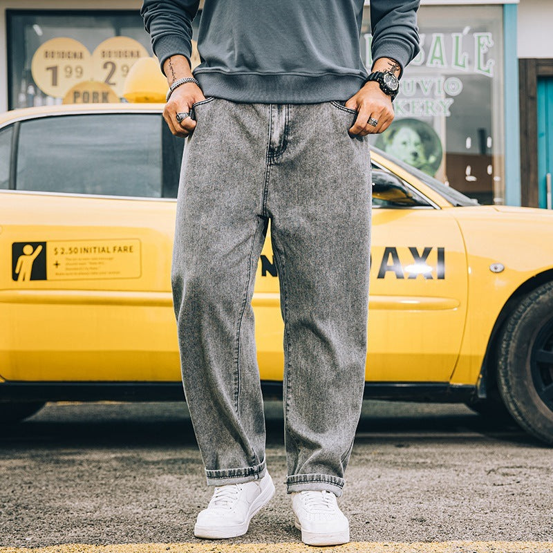 Jean Homme Coupe Droite Loose – Style Simple et Casual