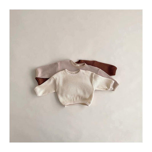 T-shirt à manches courtes en tissu gaufré pour bébé et jeune enfant – Confort et style