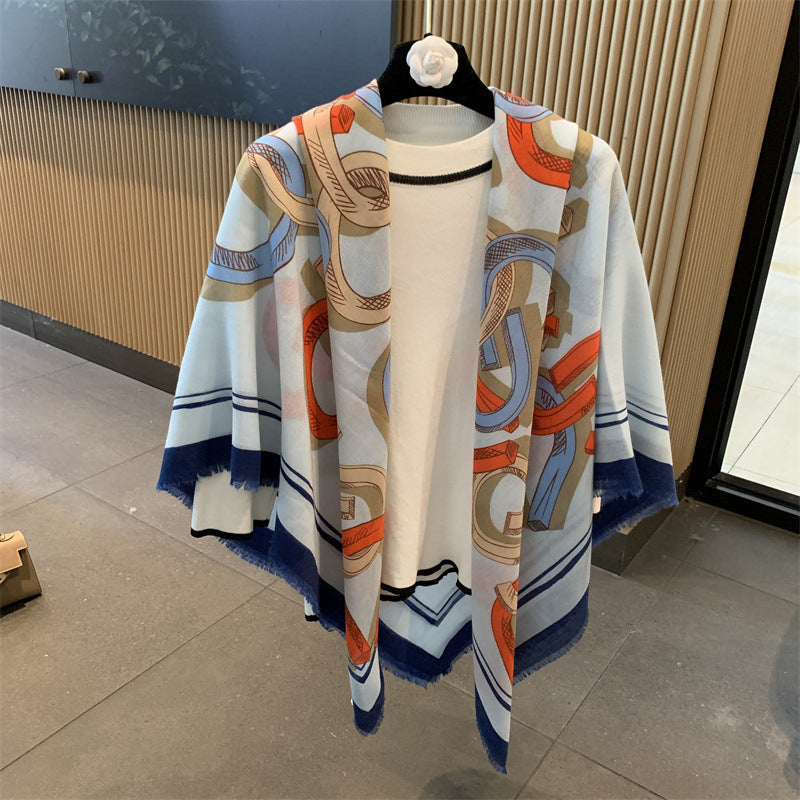 Grand foulard léger anti-UV – soie synthétique