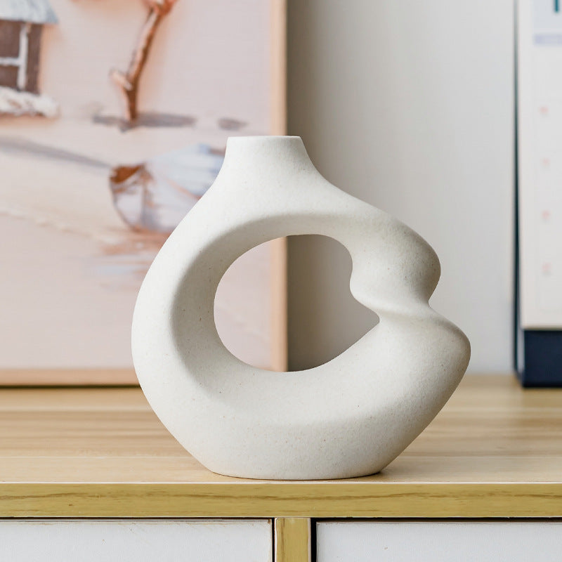 Vase en céramique décoratif pour la maison – Ornement moderne pour salon ou bureau