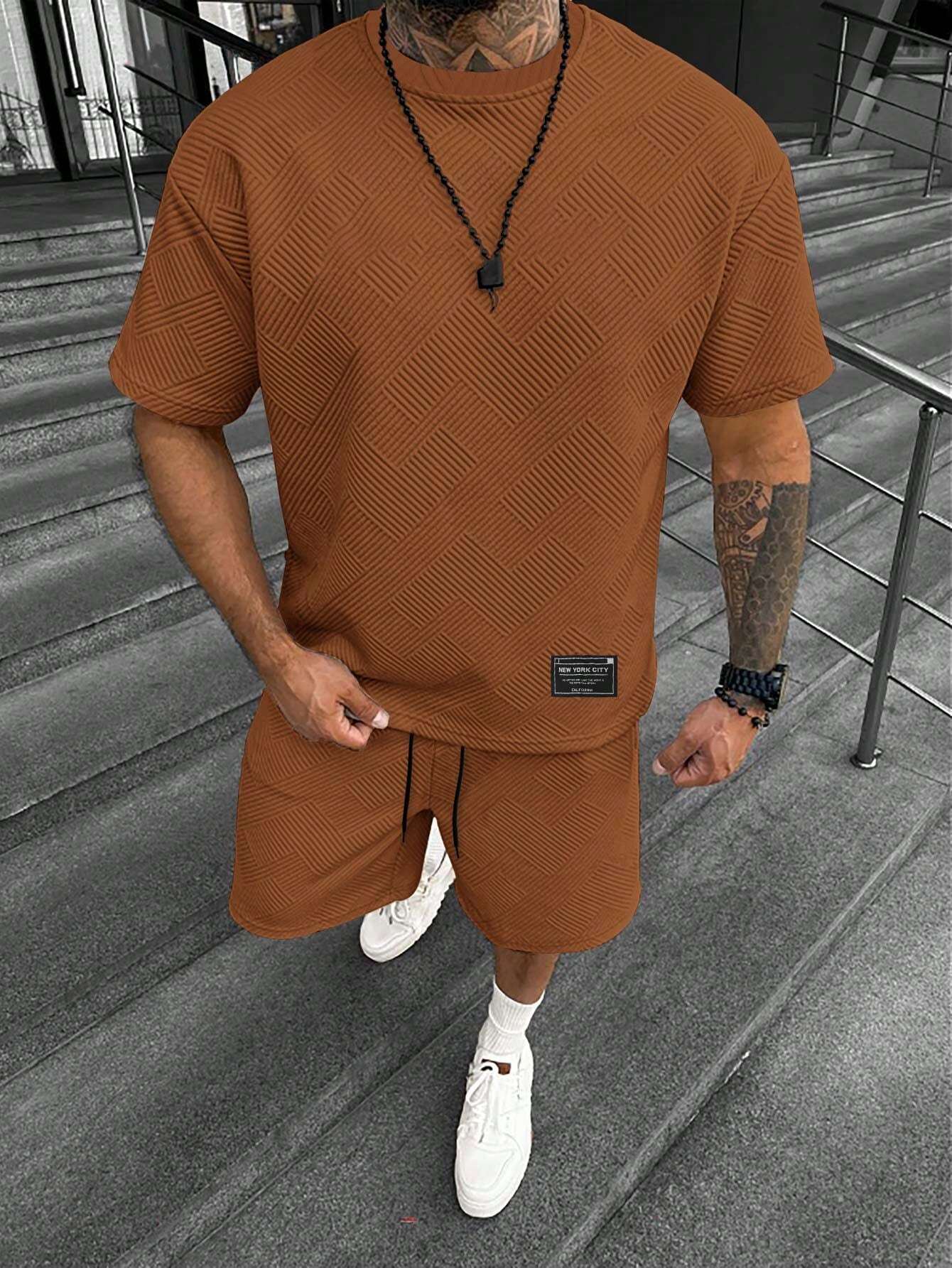 Ensemble homme manches courtes et shorts – Simple, confortable et respirant