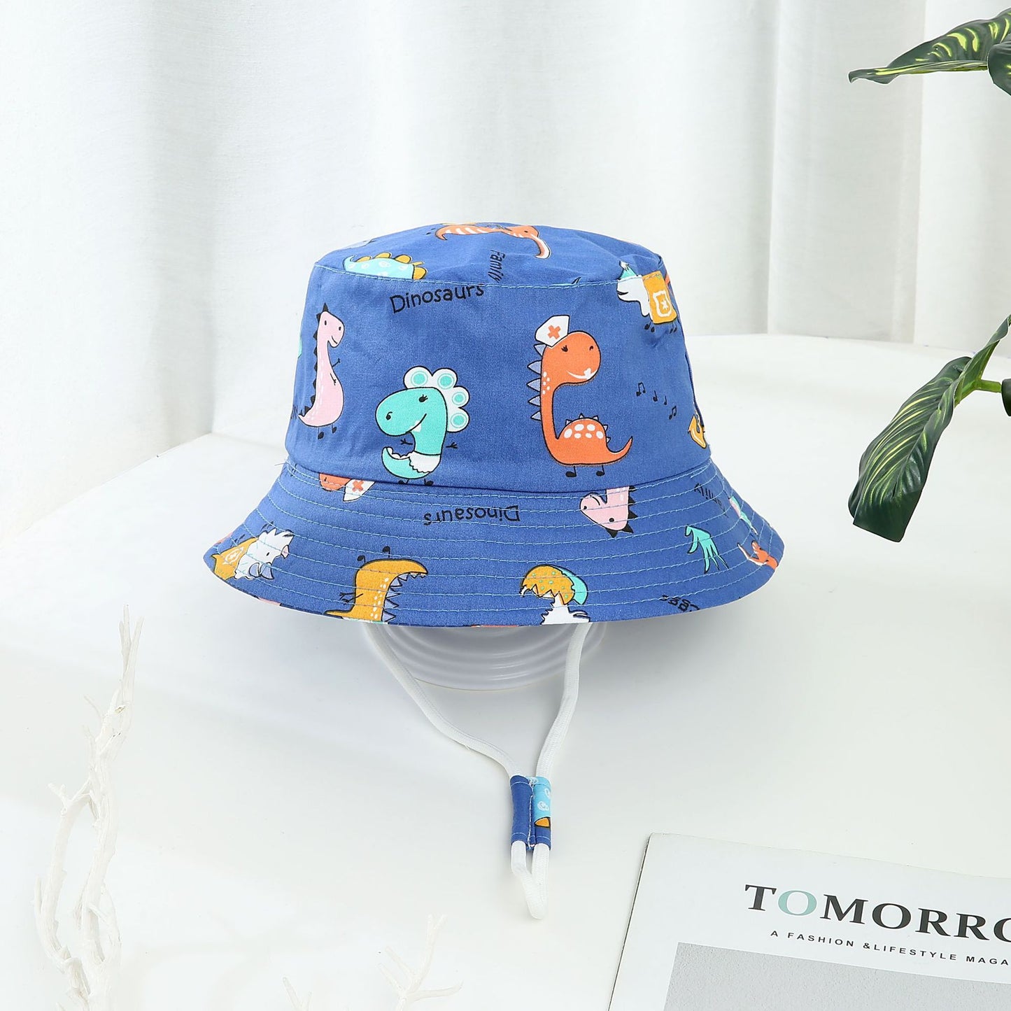 Chapeau de Soleil Enfant à Motif Dinosaure – Large Bord, Protection Solaire