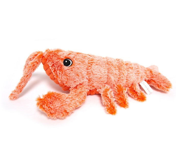 Jouet Chat Électronique USB – Crevette ou Langouste Sautante en Peluche Interactif
