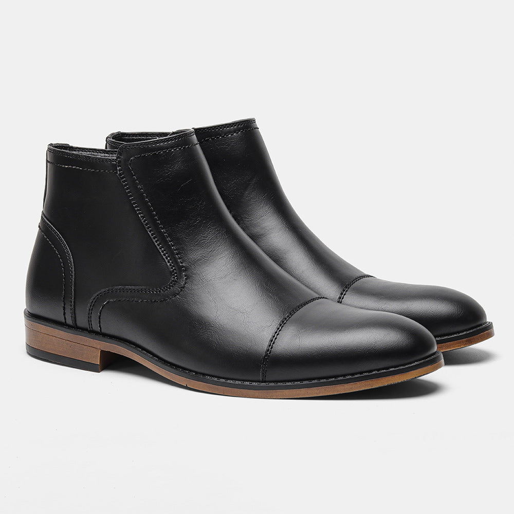 Bottes Chelsea Homme en Cuir – Confort, Élégance et Grande Taille avec Fermeture Éclair Intérieure