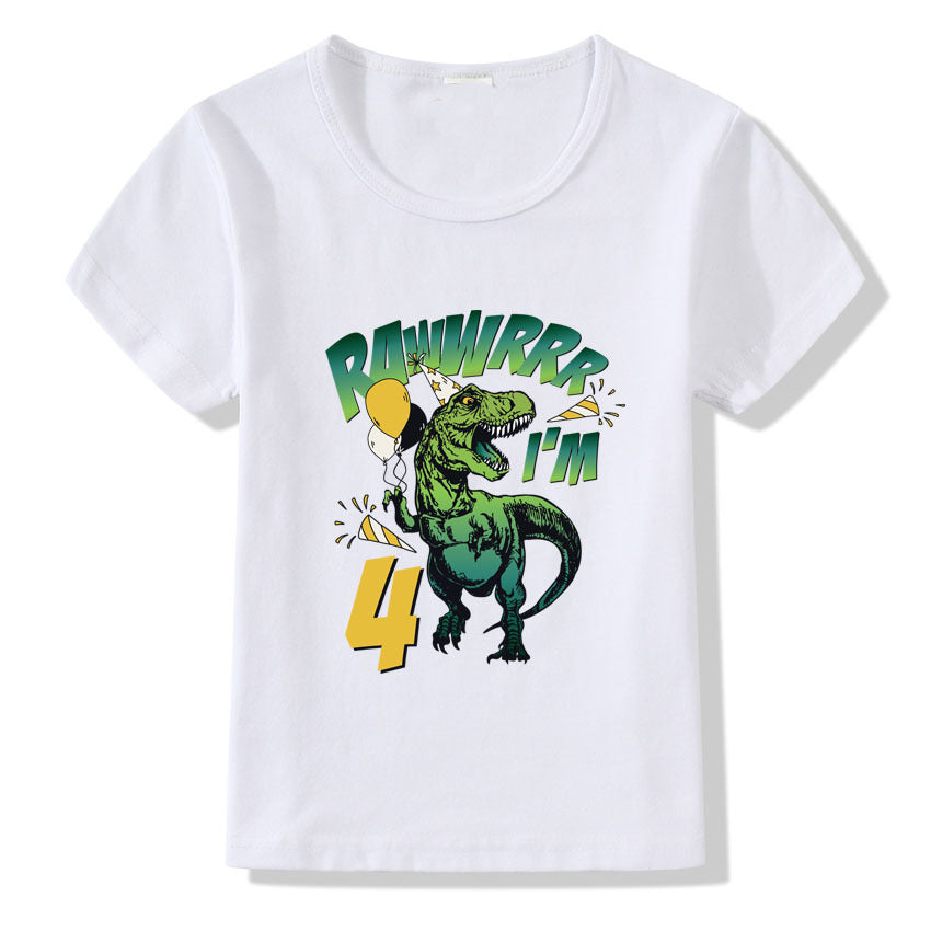 T-shirt d'anniversaire enfant avec numéros de 1 à 9 – Célébration joyeuse et colorée