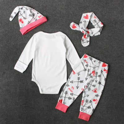 Ensemble bébé manches longues motif "Letters" – Sweat coton et pantalon assorti
