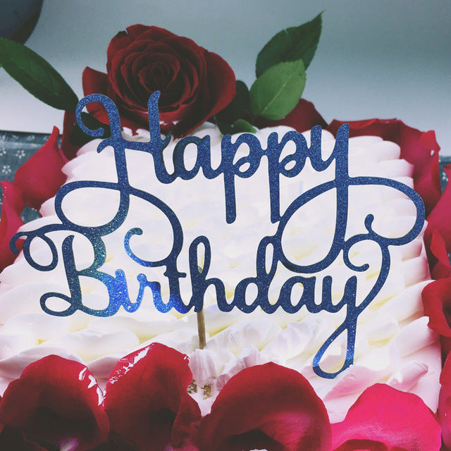 Drapeau de Gâteau "Happy Birthday" en Anglais